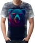 Imagem de Camiseta Camisa Estampada T-shirt Face Urso Neon Moda 4