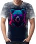 Imagem de Camiseta Camisa Estampada T-shirt Face Urso Neon Moda 5