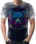 Imagem de Camiseta Camisa Estampada T-shirt Face Urso Neon Moda 6