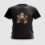 Imagem de Camiseta Camisa Papai Noel Jogando Vídeo-Game com Elfos