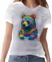 Imagem de Camiseta Camisa Rave Urso Psicodélico Arco Iris Good Vibes 5