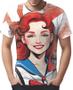 Imagem de Camiseta Camisa Tshirt Estampa Mu.lher Marinheira Pop Art 3