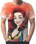 Imagem de Camiseta Camisa Tshirt Estampa Mu.lher Ruiva Pop Art Moda 2