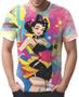 Imagem de Camiseta Camisa Tshirt Pin Up Mu.lher Morena Pop Art Moda 7