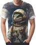 Imagem de Camiseta Camisa Tshirt Reptil Cobra Astronauta Lua Marte