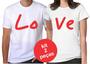 Imagem de Camiseta Casal 2 Peças Lo Ve Namorado Casados Love Camisa Blusas