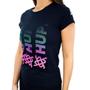 Imagem de Camiseta Casual HUPI Triple Feminina Babylook Preto