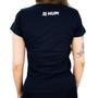Imagem de Camiseta Casual HUPI Triple Feminina Babylook Preto