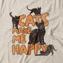 Imagem de Camiseta Cats Make Me Happy Studio Geek