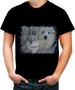 Imagem de Camiseta Colorida Cão e Gato Amigos Felizes Paz Leal 1