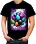 Imagem de Camiseta Colorida de Ovos de Páscoa Artísticos 16
