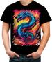 Imagem de Camiseta Colorida Dragão Chinês Lendário Mito 5