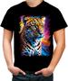 Imagem de Camiseta Colorida Leopardo Velocidade Felino Panthera 3