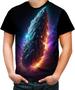 Imagem de Camiseta Colorida Meteoro Neon Espaço Estrelas Cometa 4