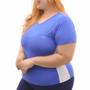 Imagem de Camiseta com recortes fitness Plus Size Selene