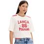 Imagem de Camiseta Cropped Easy Lança Perfume Ve25 Off White Feminino