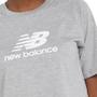 Imagem de Camiseta Cropped Feminina New Balance Essentials Basic Cinza