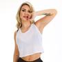 Imagem de Camiseta Cropped Fitness Academia Caminhada Soltinha Básica