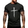 Imagem de Camiseta Cruz Religião Cristo Manga Curta Gola Redonda Shopping Academia Lazer 100% Algodão