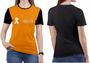 Imagem de Camiseta de Dezembro Laranja Feminina blusa Horizontal