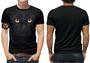 Imagem de Camiseta de Gato PLUS SIZE Animal Masculina Blusa Preto