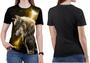 Imagem de Camiseta de Lobo Feminina Animal Galaxia Espaço blusa