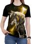 Imagem de Camiseta de Lobo PLUS SIZE Animal Galaxia Feminina Blusa