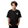 Imagem de Camiseta de Menino Preta Oversized Infantil e Juvenil Estampa de Rock