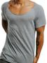 Imagem de Camiseta decote com gola canoa masculina slim fit