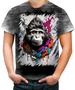 Imagem de Camiseta Desgaste Macaco Monkey Ilustrado Vetor 6