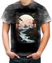 Imagem de Camiseta Desgaste Paisagem Oriental Portão Torii 26