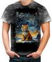 Imagem de Camiseta Desgaste Tigre Noite Estrelada Van Gogh 2