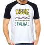 Imagem de Camiseta deus nunca falha fé evangelico camisa catolico