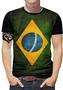 Imagem de Camiseta do Brasil PLUS SIZE Bandeira Masculina Blusa