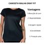 Imagem de Camiseta Dry Fit Feminina  Blusa Feminina  poliéster  Esportes  Academia