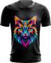 Imagem de Camiseta Dryfit de Gatinho Colorido Neon Vetor 11