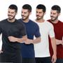 Imagem de Camiseta DryFit Masculina de Academia Justa Apertada Modelagem SlimFit Para Esportes Corrida 100%Poliester