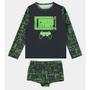 Imagem de Camiseta e Sunga Boxer Malha Splash Sublimada BGR c/ Proteção UV50+ Preto/Verde