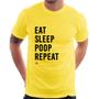 Imagem de Camiseta Eat, Sleep, Poop, Repeat - Foca na Moda