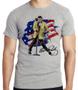 Imagem de Camiseta Elvis Presley bandeira EUA Blusa criança infantil juvenil adulto camisa tamanhos