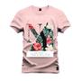 Imagem de Camiseta Estampada Tamanho Grande Plus Size Florido Nyc