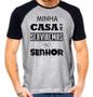 Imagem de Camiseta eu e minha casa servimos ao senhor camisa cinza