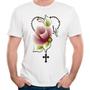 Imagem de Camiseta fé terco evangelico catolico igreja flores camisa