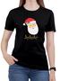 Imagem de Camiseta Feliz Natal 100% Algodão Tshirt Feminina Barato E4 Camiseta Cristã 100% Algodão T-shirt Feminina Gospel Exodo