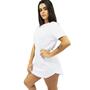 Imagem de Camiseta Femina Longline Oversized Camisa Alongada Básica