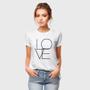 Imagem de Camiseta Feminina Algodão Gola Careca Estampa Love Casual