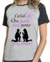 Imagem de Camiseta feminina casal que ora junto fica junto blusa