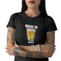 Imagem de Camiseta Feminina  Cerveja Made In Brazil Copo Boteco Breja