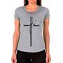 Imagem de Camiseta Feminina Cinza Gospel Católica Religioso 01