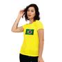 Imagem de Camiseta Feminina Dry Fitness Academia Bandeira Brasil Tema Copa 